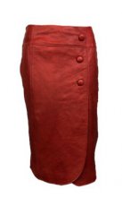 Z/957 LES BLEUS leather skirt. - new